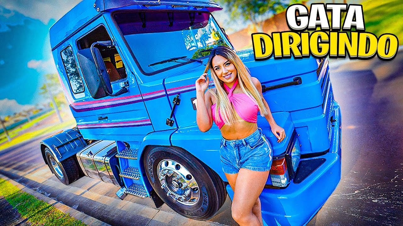 ENSINEI A GATA DIRIGIR O SCANIA 143 😍 DIRIGIU SUPER BEM