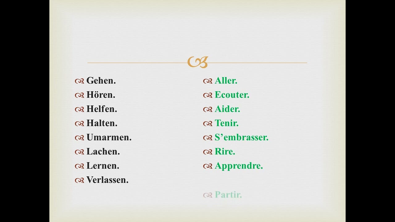 100 verbes que tout débutant allemand doit connaître.