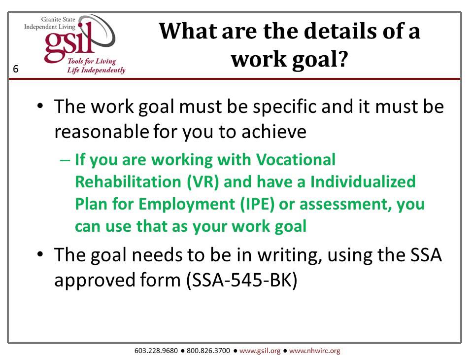 Disability Benefits for NH Students #8: Plan to Achieve Self Support (PASS)