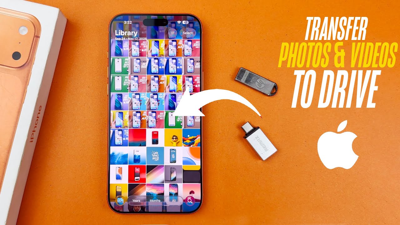 iPhone 17 Pro Max - How To Copy / Transfer Photos and Videos To USB Flash Drive