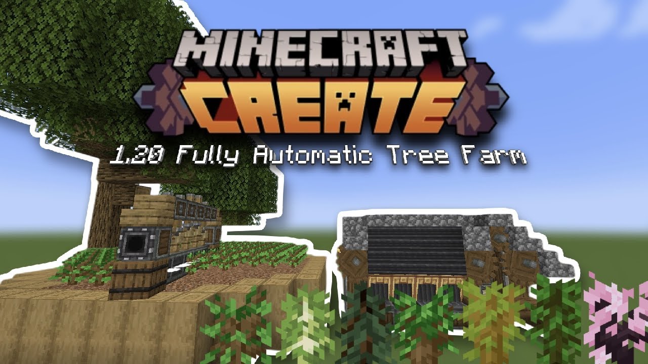 Minecraft Create Mod : Fully Automatic Tree Farm Guide