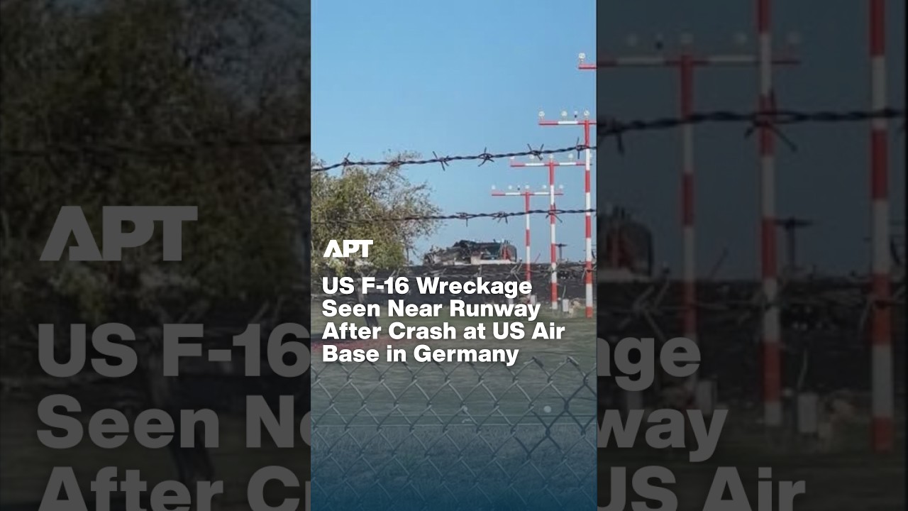 US F-16 Fighter Jet Crashes Near Spangdahlem Air Base in Germany, Pilot Ejects Safely | APT