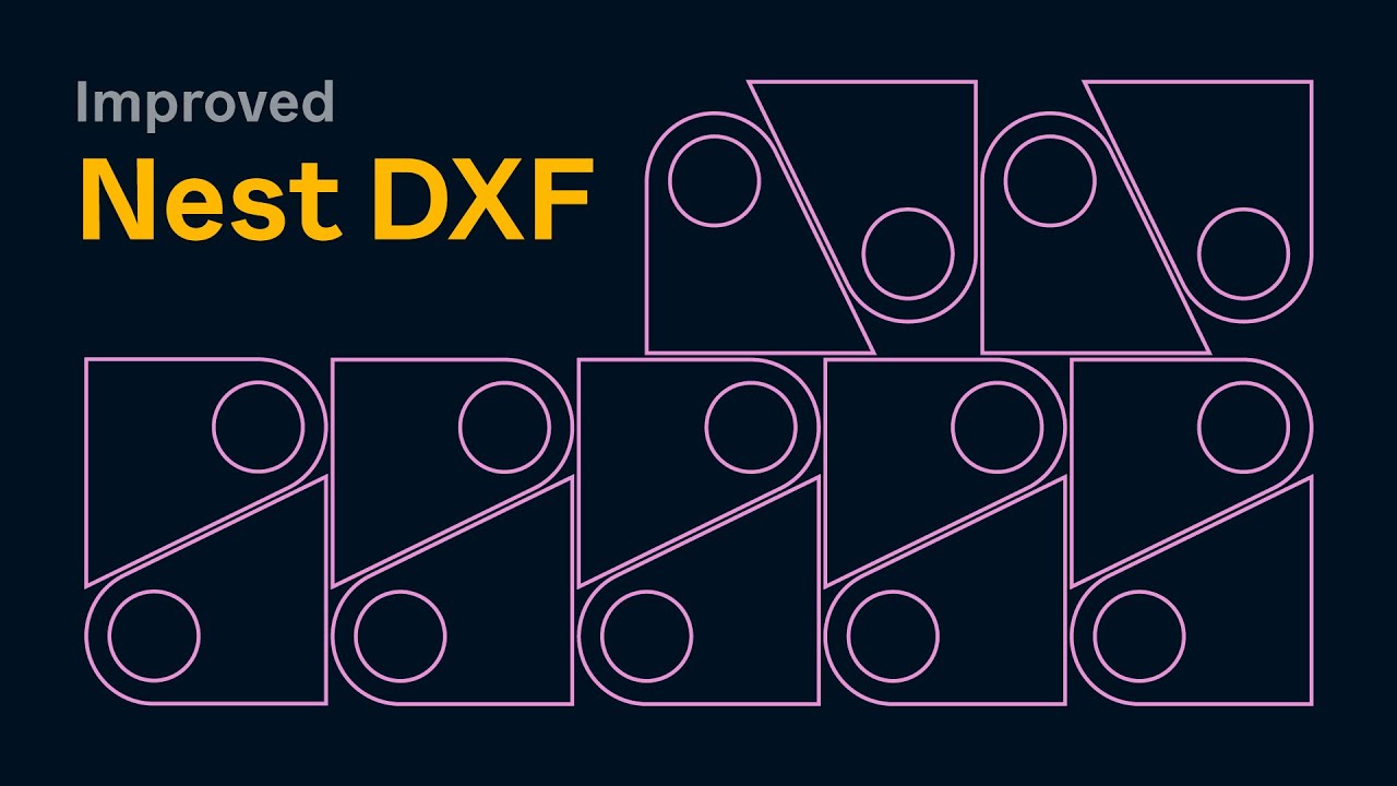 Export nested dxf files for waterjets & laser cutters
