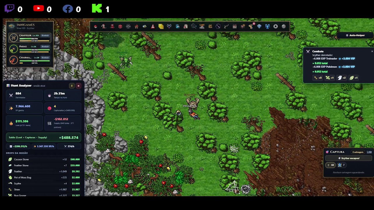Poke Idle World o inicio da jornada: Jogando e aprendendo.