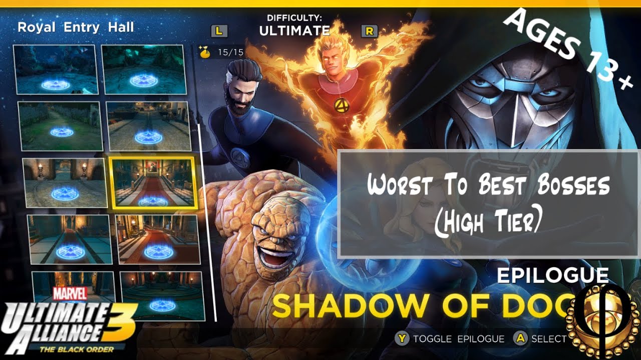 Worst to Best Bosses (High Tier) - Ultimate Alliance 3