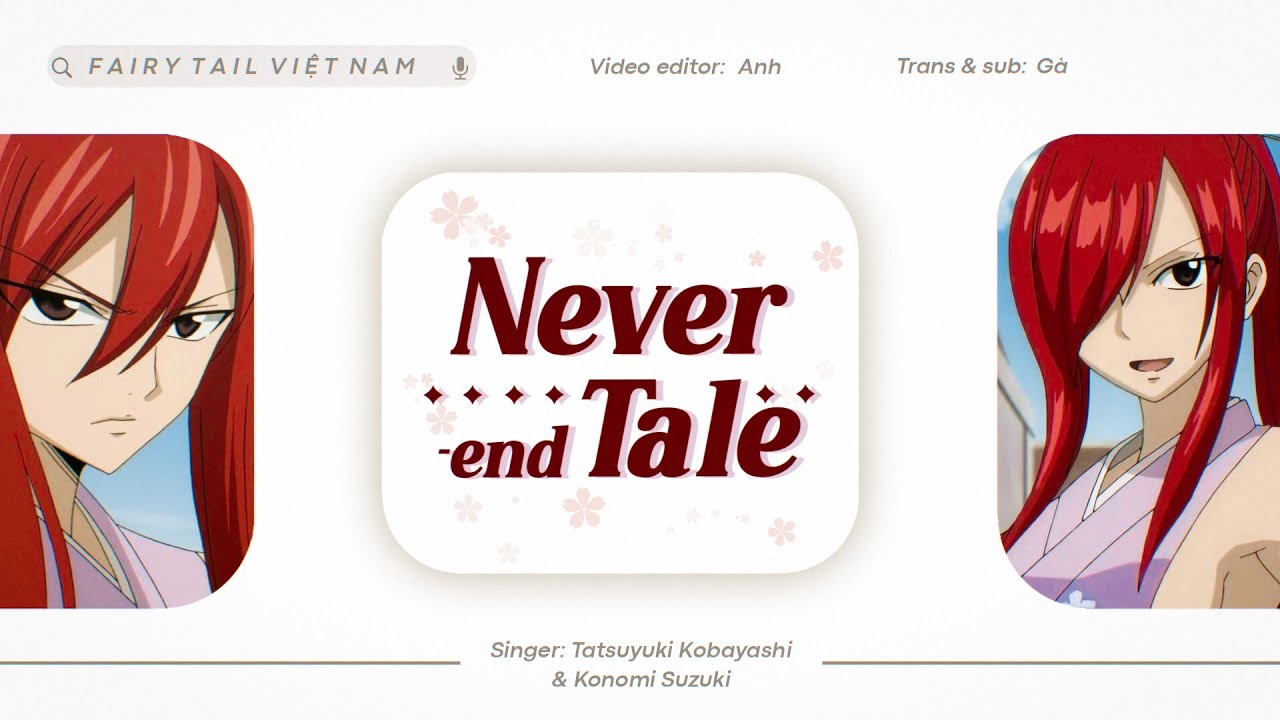 【Vietsub - AMV】 NEVER-END TAIL - Fairy Tail Opening Theme 20 - Konomi Suzuki ft Tatsuyuki Kobayashi.
