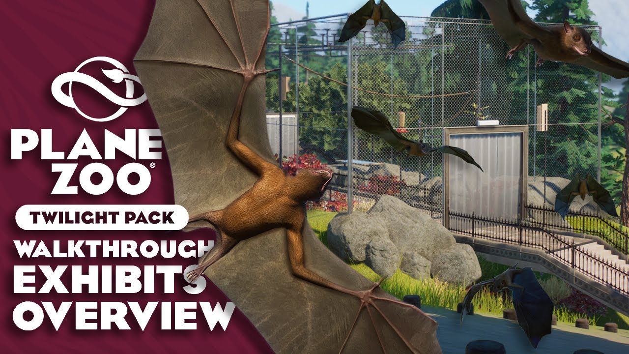 🦇 Overview of the new Egyptian Fruit Bats & Walkthrough Exhibits | Planet Zoo