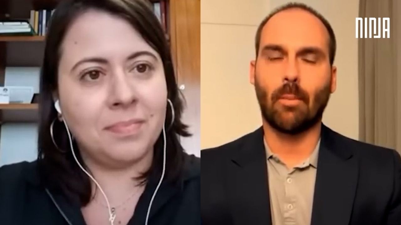 🔥Sâmia massacrou Eduardo Bolsonaro ao vivo na TV🔥Bananinha passou mal em debate sobre fakenews🔥