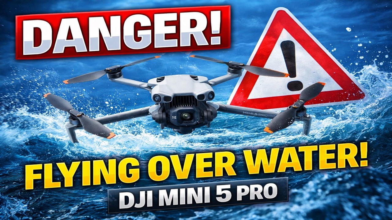 DJI Mini 5 Pro — я чуть не потерял дрон, летя над водой… Не повторяйте эту ошибку! 😱 #djimini5pro