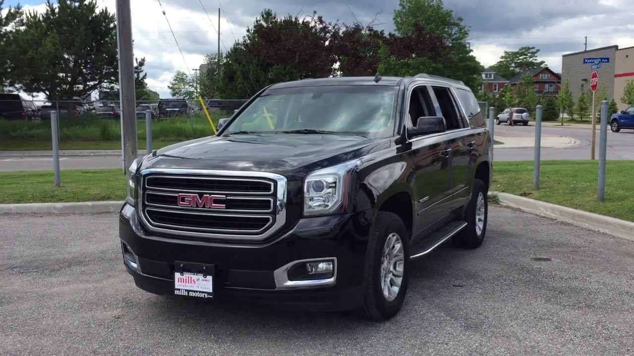 Pre-Owned 2015 GMC Yukon SLE 4WD Bose Speakers Running Boards Black Oshawa ON Stock# 171112A