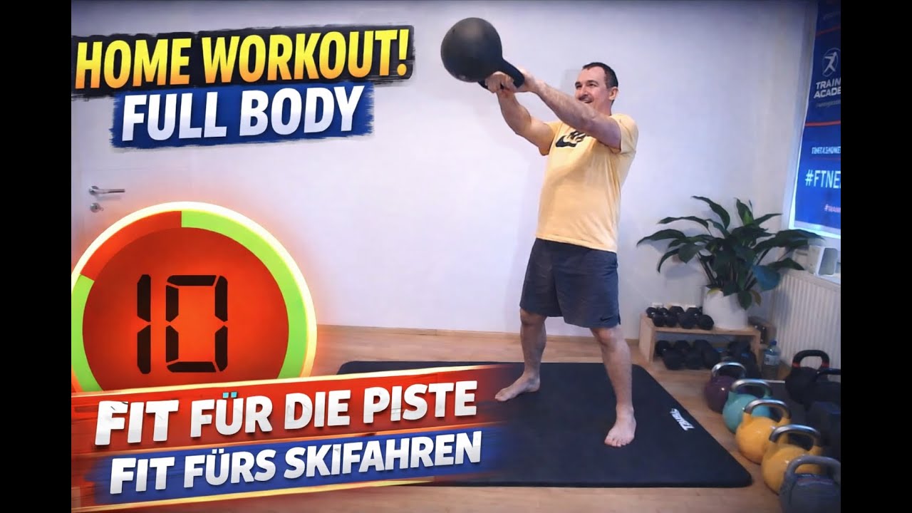 Fit für die Ski-Saison ⛷️Kurzhantel & Kettlebell Ski-Workout: So wirst du topfit für die Piste!