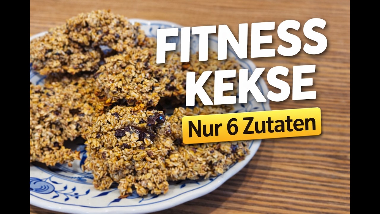 Fitness Kekse aus Haferflocken  Gesundes Rezept mit nur 6 Zutaten