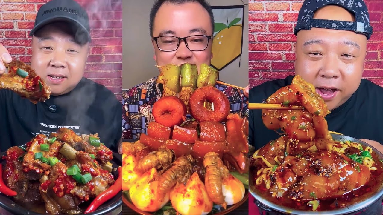 Eat three layers of pork and pork skin that are very delicious, sour and spicy#pork#food #delicious 