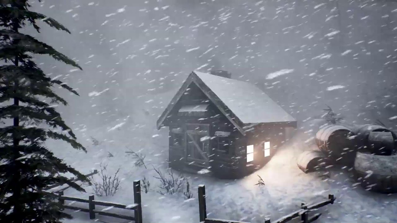 ❄️Blizzard Ambience 24/7 | ❄️Snowstorm Howling | Cozy Cabin In The Snow | Fireplace Snowstorm Night