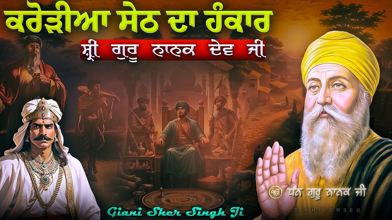 ਕਰੋੜੀਆ ਸੇਠ ਦਾ ਘੁਮਾਣ ਤੋੜਕੇ ਉਦਾਰ ਕੀਤਾ Guru Nanak Dev Ji | Giani Sher Singh Ji Katha