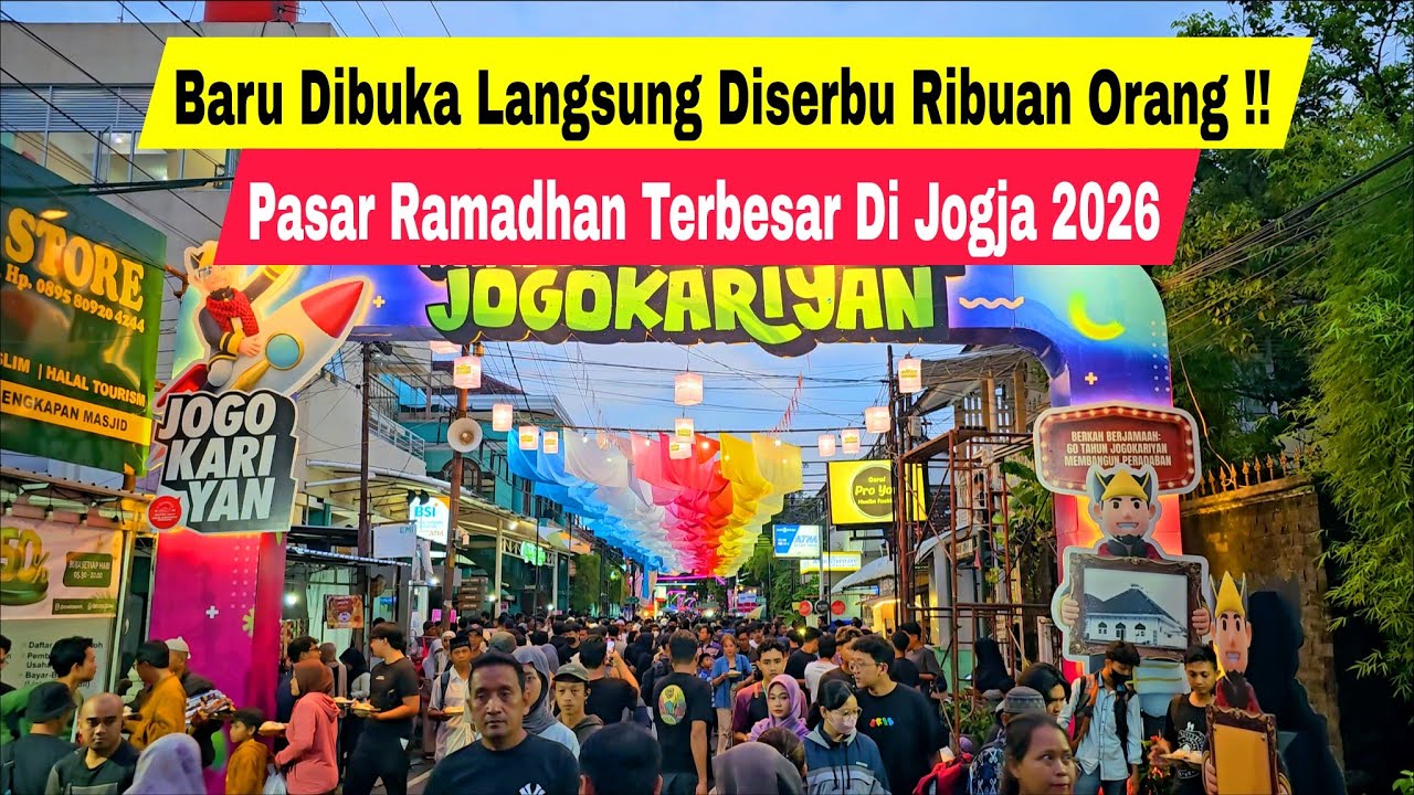 BARU DIBUKA LANGSUNG DISERBU RIBUAN ORANG❗PASAR RAMADHAN JOGOKARIYAN TERBESAR DI JOGJA 2026