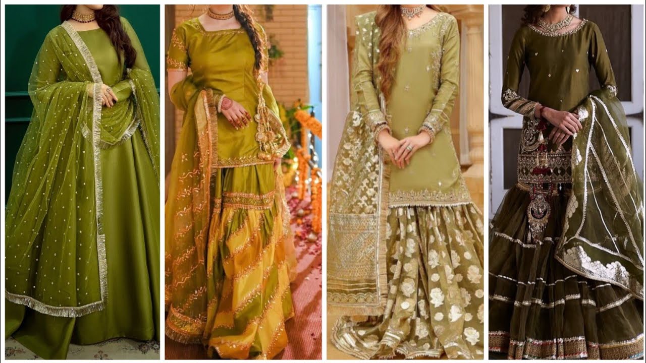 Mehndi Dress Designs for Bride 2025 | Stylish Mehndi Outfits & Trends