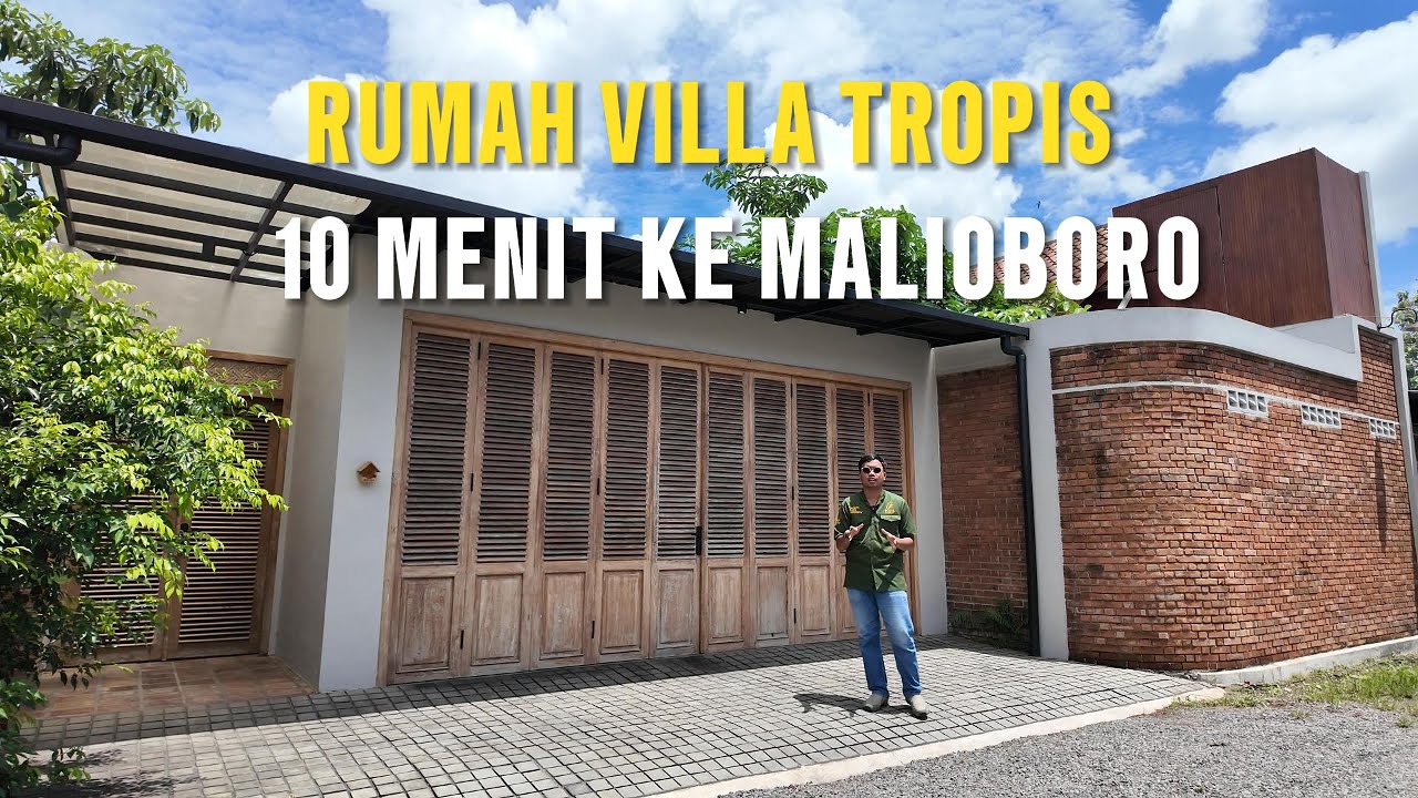 Rumah Villa Cantik Konsep Tropis  Expose Material Alami 10 Menit ke Malioboro | Dijual Rumah Jogja
