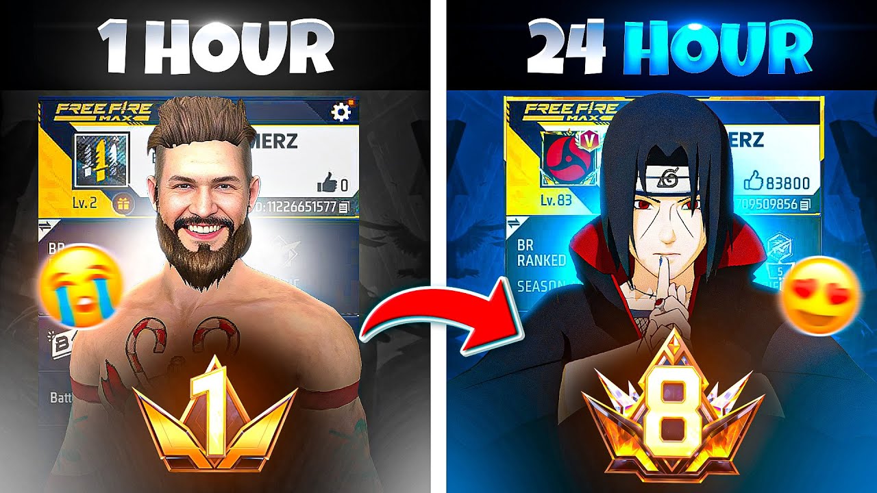 Transforming Noob ID into ₹10,00,000 PRO ID in Just 7 Days 😱 – Garena Free Fire