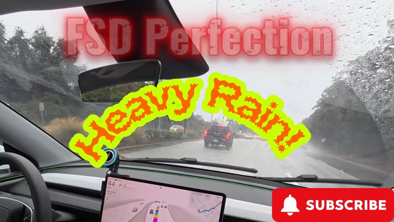 Watch What Tesla FSD Does While I Sit Back And Work- No Commentary. 