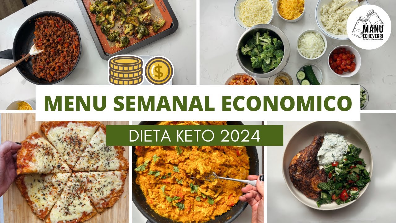 🤩MENU SEMANAL ECONÓMICO DIETA KETO 2024 | MEAL PREP RECETAS KETO 1 SEMANA | Manu Echeverri