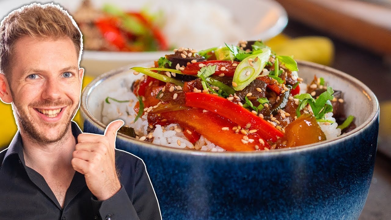 Schnelle Gemüsepfanne mit Teriyaki Sauce 👌
