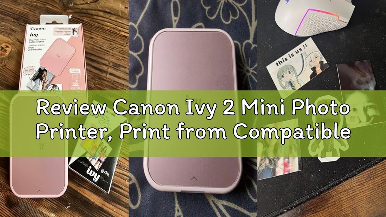 Review Canon Ivy 2 Mini Photo Printer, Print from Compatible iOS & Android Devices, Sticky-Back Prin