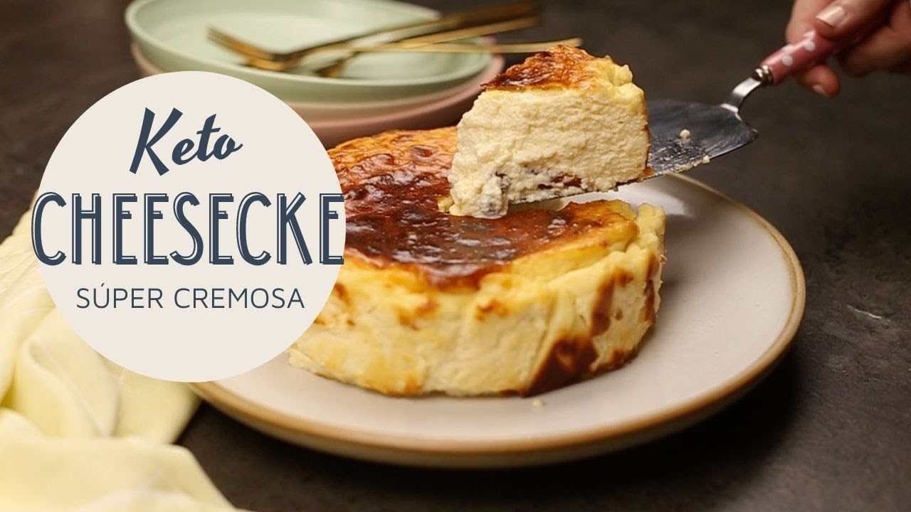 Keto cheesecake cremosa - tarta de queso sin gluten y sin azúcar