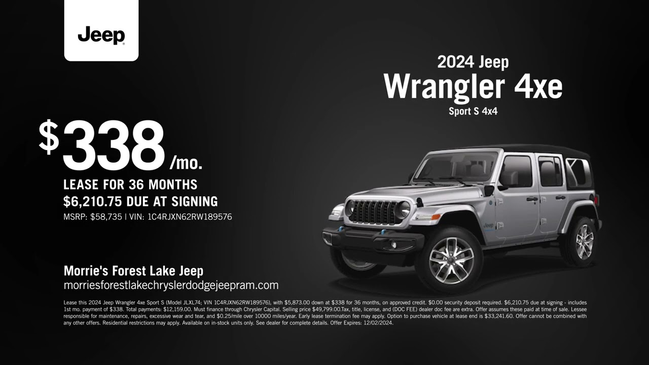 Jeep Wrangler 4xe 12/02/2024 4624124