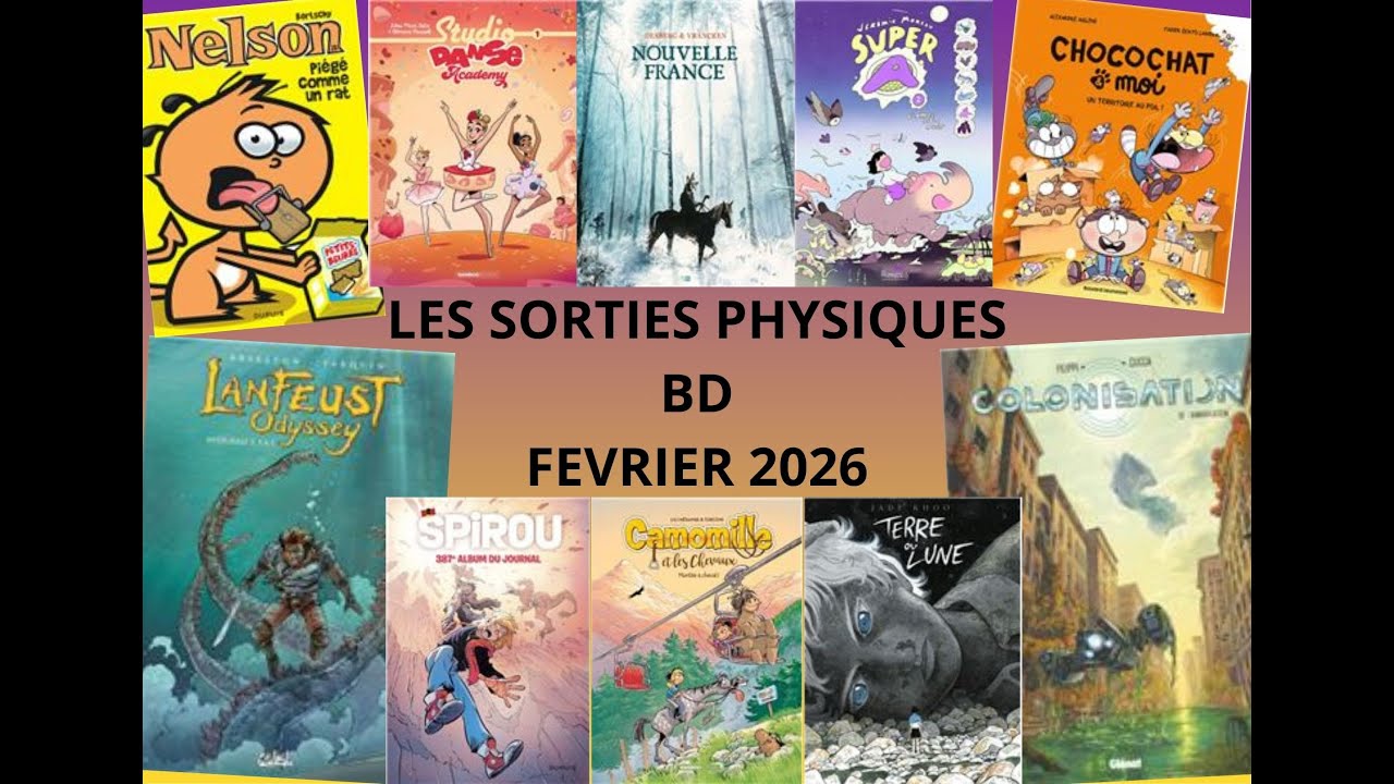 Sorties physiques : BD - F&eacute;vrier 2026