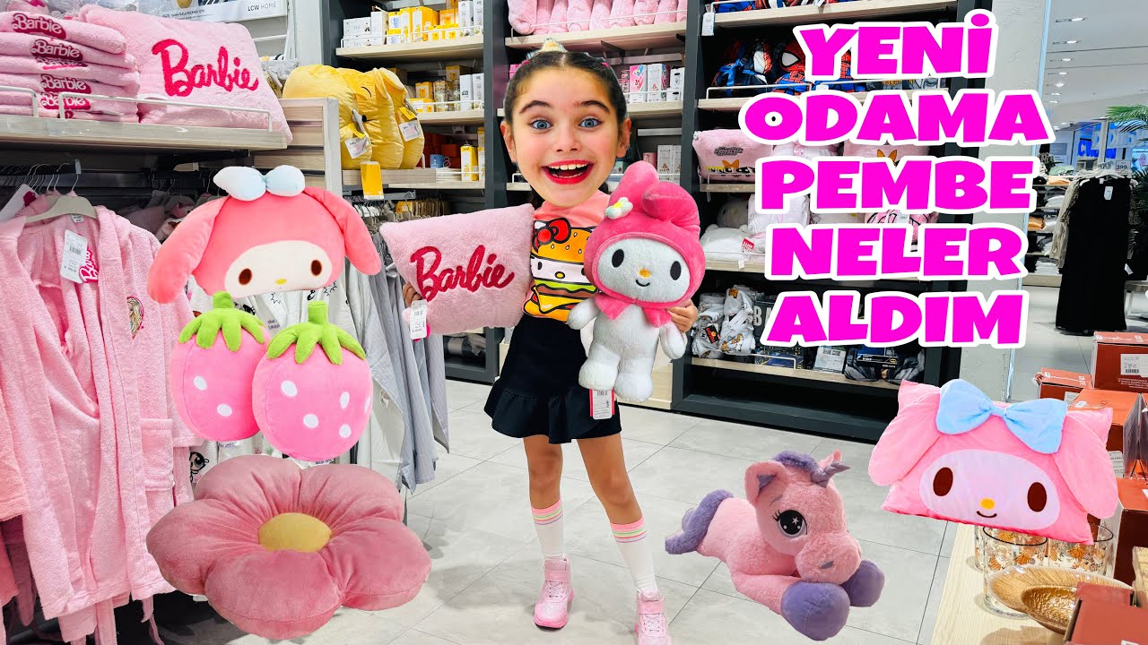 ELİF SİNEMİN YENİ ODASINA ALIŞVERİŞ YAPTIK !! HER ŞEY PEMBE RENK SE&Ccedil;TİK !!