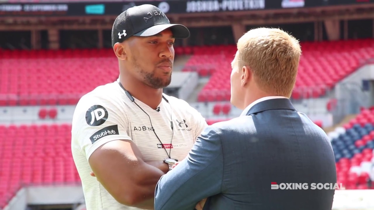 [HD] ANTHONY JOSHUA AND ALEXANDER POVETKIN RESPECTFUL FACE OFF AT WEMBLEY STADIUM