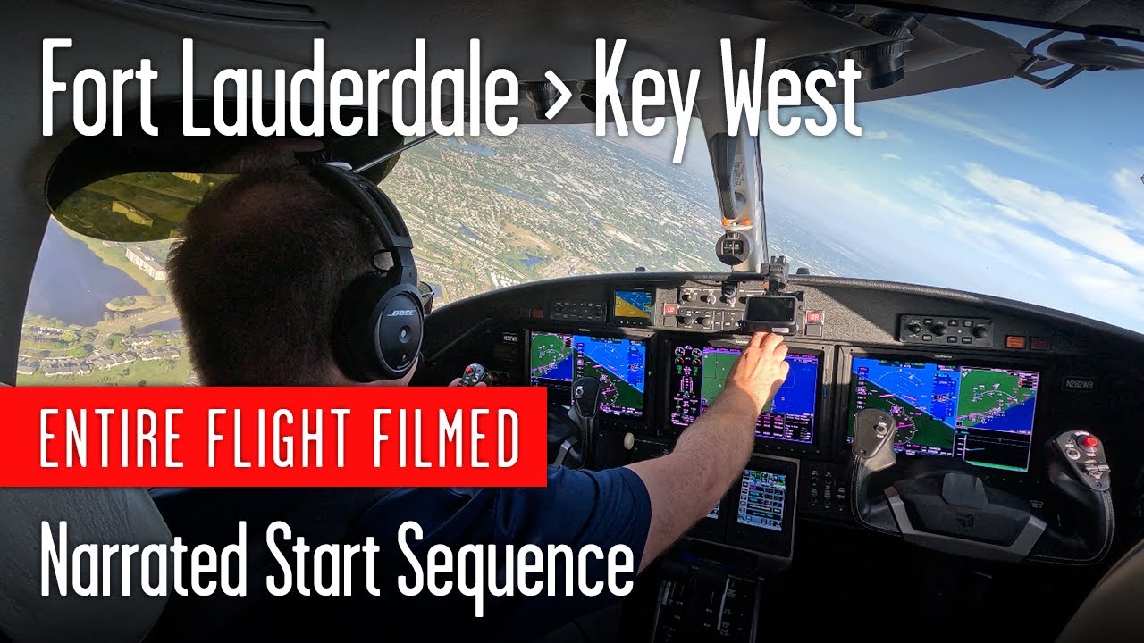 Fort Lauderdale to Key West in a CJ3+ (Entire Flight)
