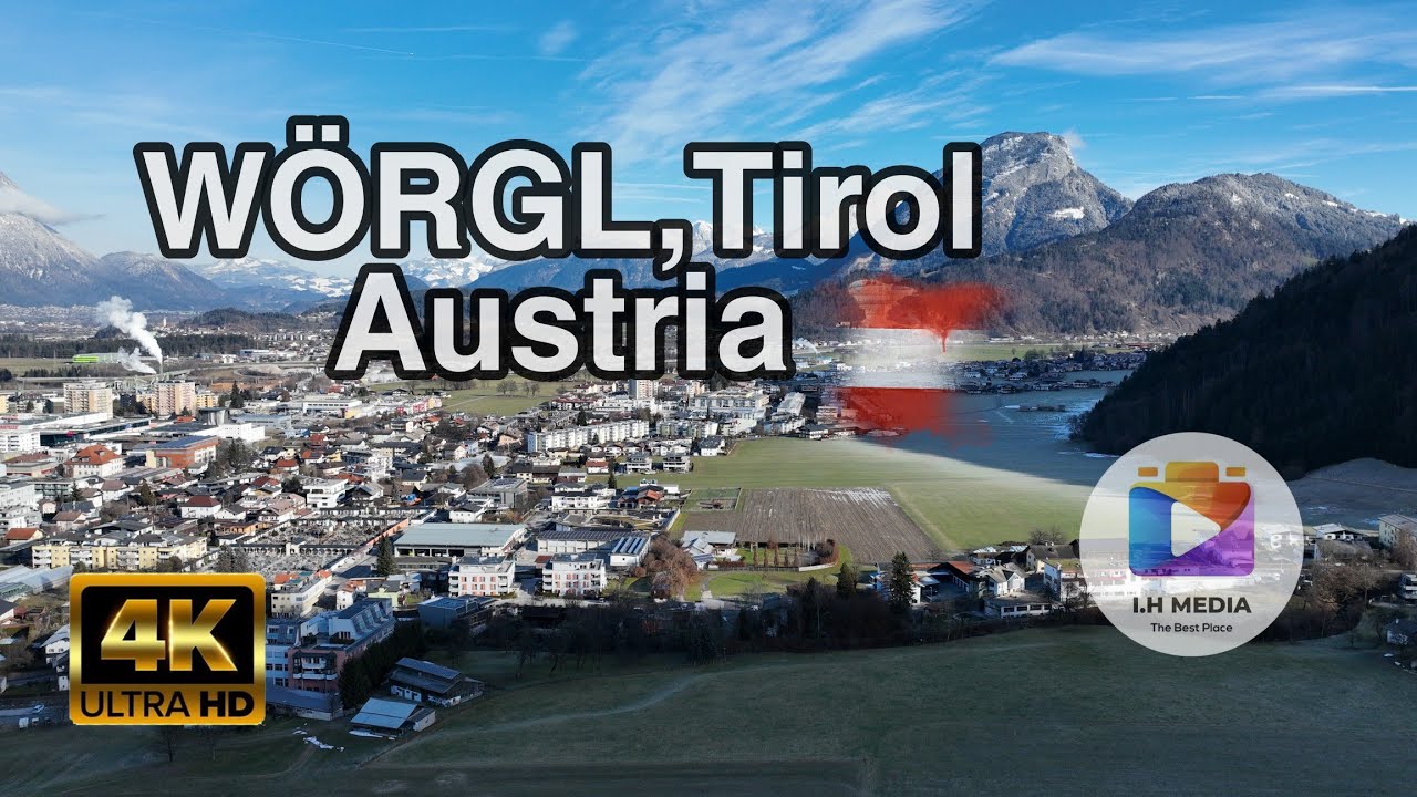 Wörgl in Januar 2022 / Woergl / Tirol / Austria / Österreich / Tyrol  / 4K / DJI Mavic 3 / Kufstein