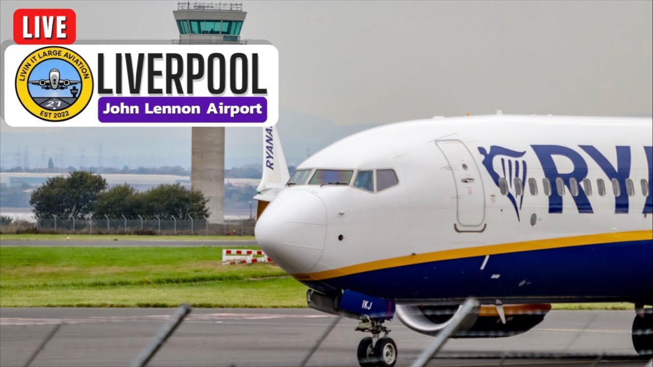 🔴LIVE🔴 Windy 💨  Liverpool Airport (LPL) Plane Spotting