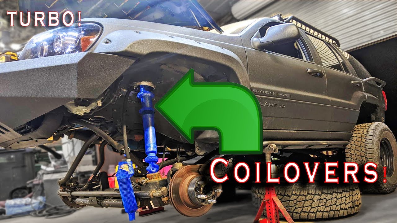 Turboed Jeep Grand Cherokee WJ  front coil over conversion Part 1