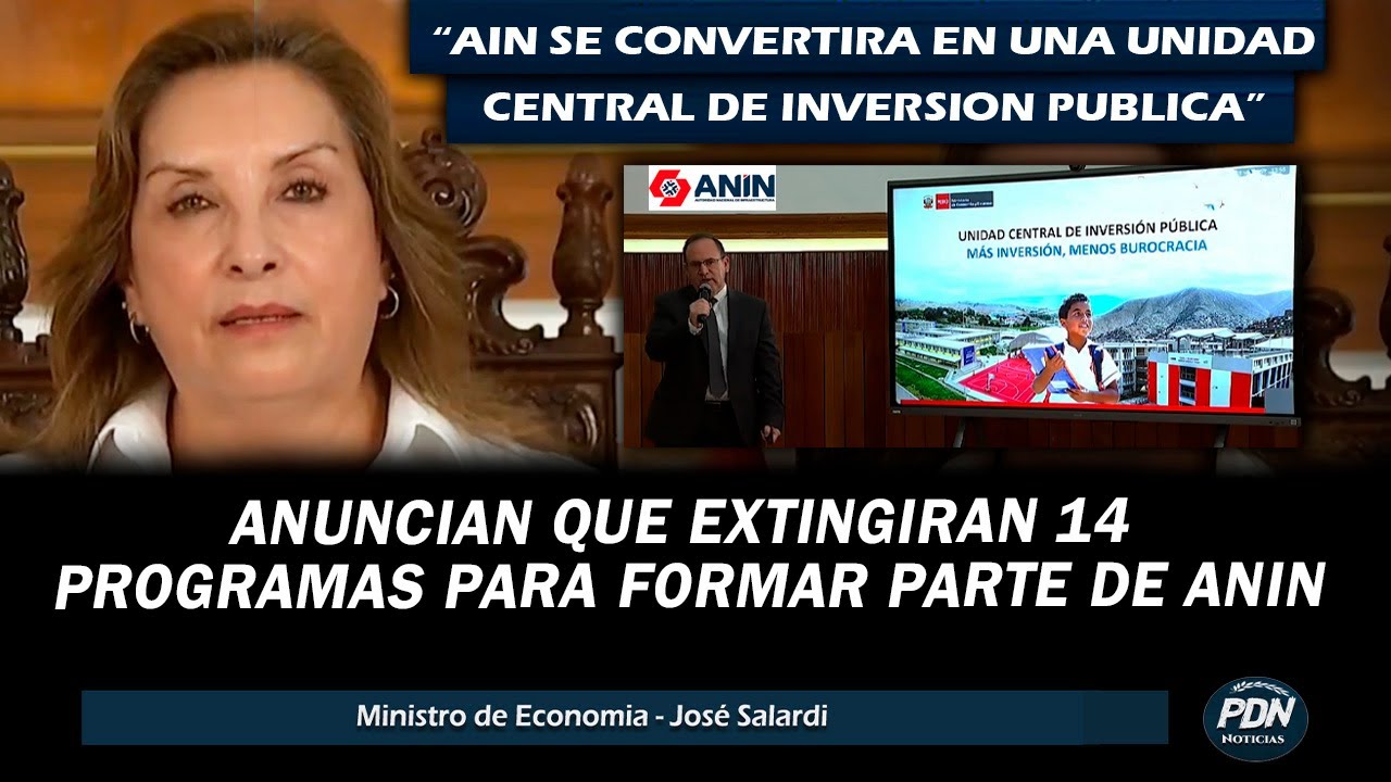 MINISTRO DE ECONOMIA ANUNCIA QUE 14 PROGRAMAS SE EXTINGIRAN PARA FORMAR PARTE DE LA ANIN