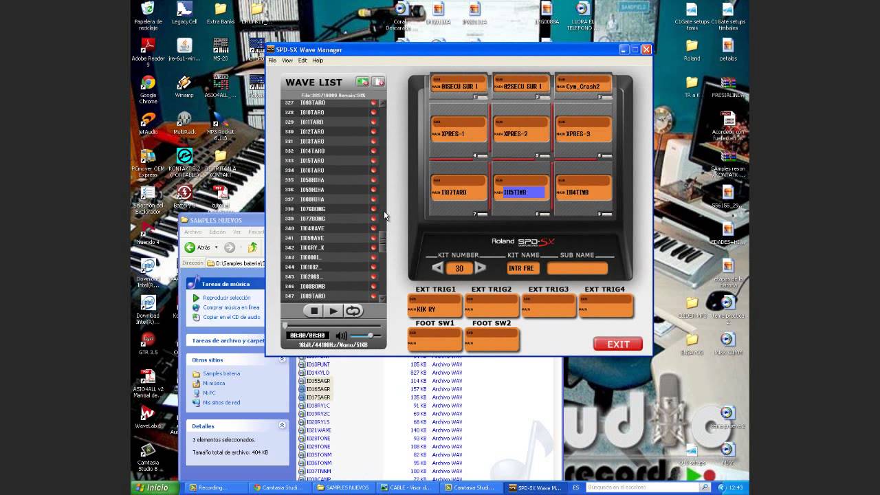 como poner sonidos ala SPD-SX ROLAND