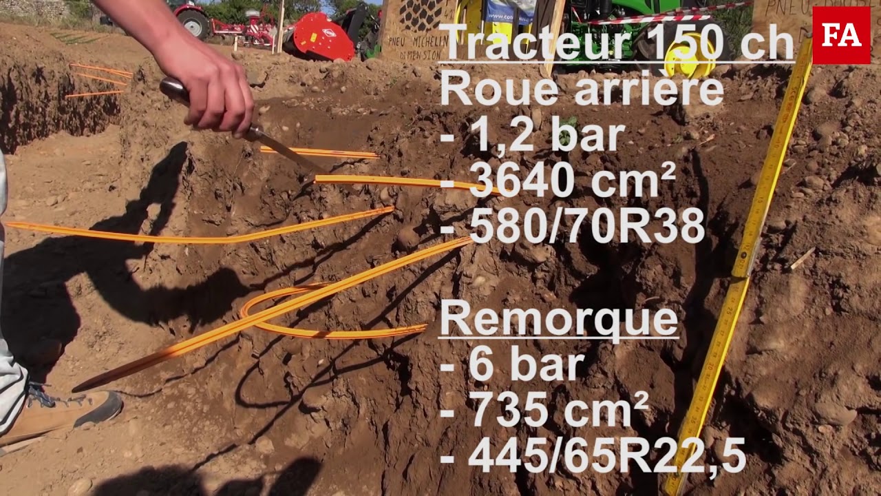 Un profil cultural pour observer l’effet des pneus basse pression sur le sol