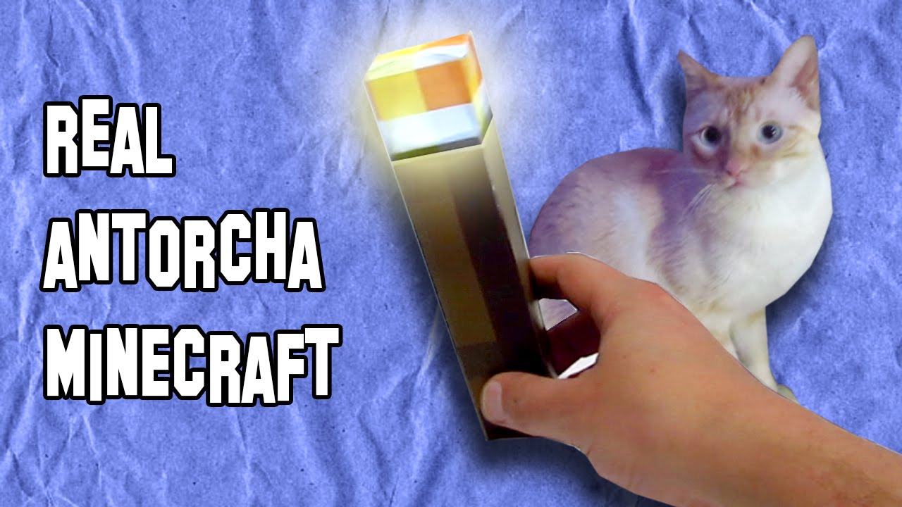 💥Cómo hacer una antorcha de Minecraft que se ilumina🎇
