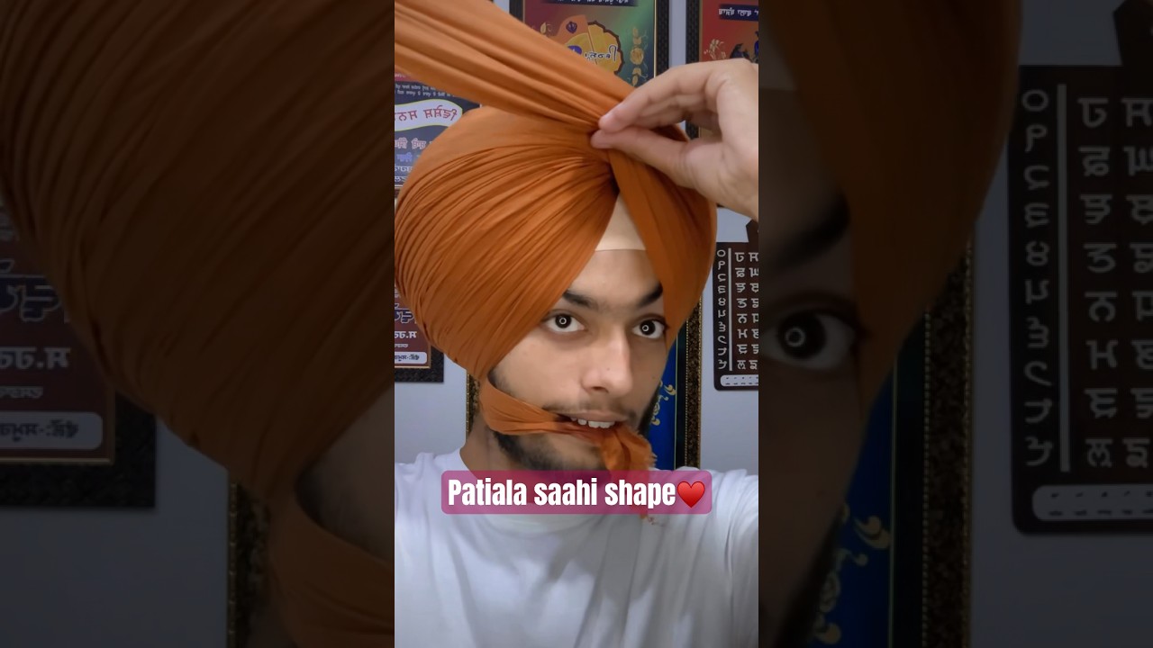 &hearts;️Patiala saahi wattan wali shape kivan laggi? #turban #turbanator #newturban #pagg #paggtatorial