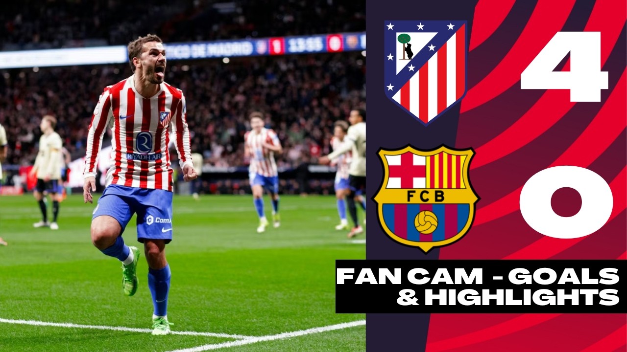 Atletico de Madrid vs Barcelona 4-0 HIGHLIGHTS, GOLES García, Griezmann, Lookman, Julián Álvarez