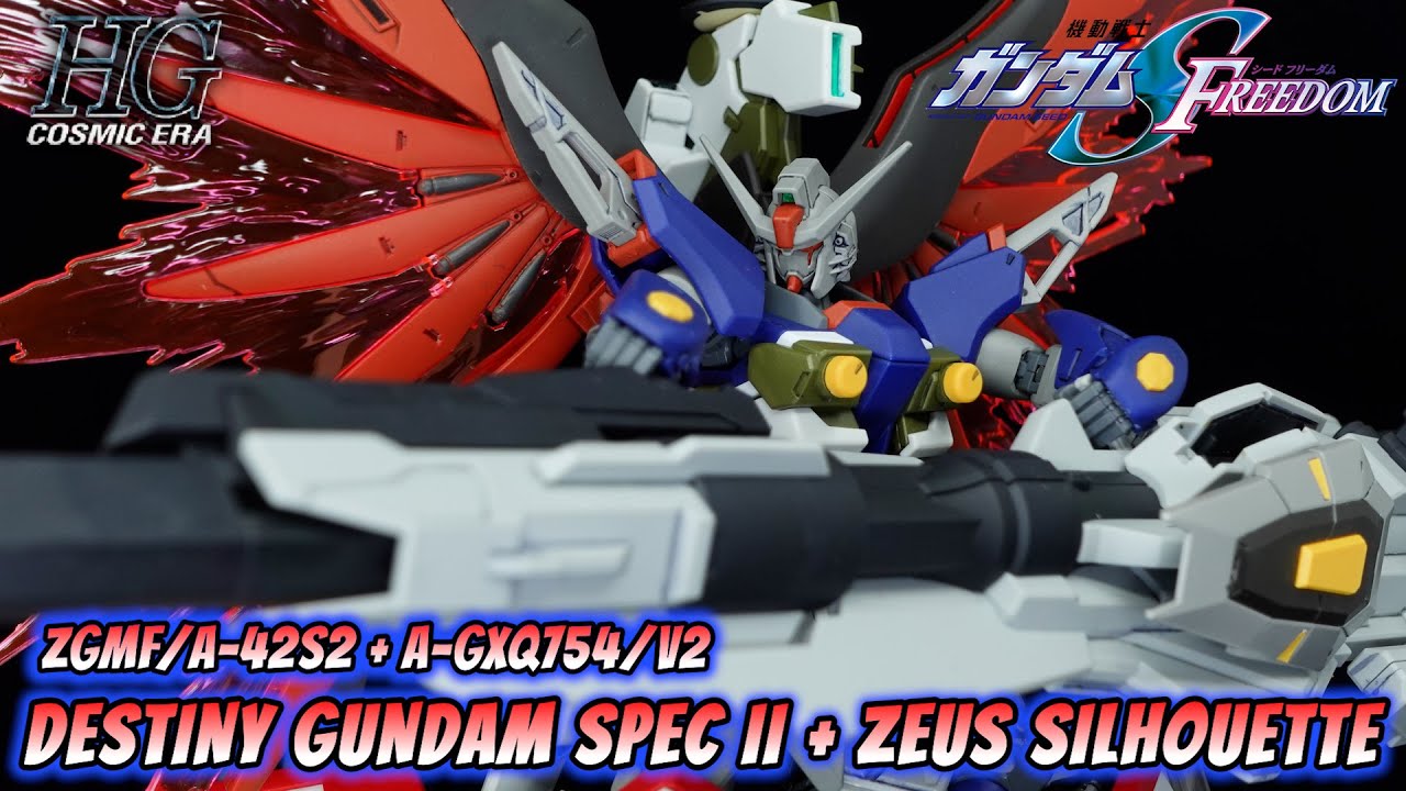 HG Destiny Gundam Spec II & Zeus Silhouette Review | Gundam SEED Freedom
