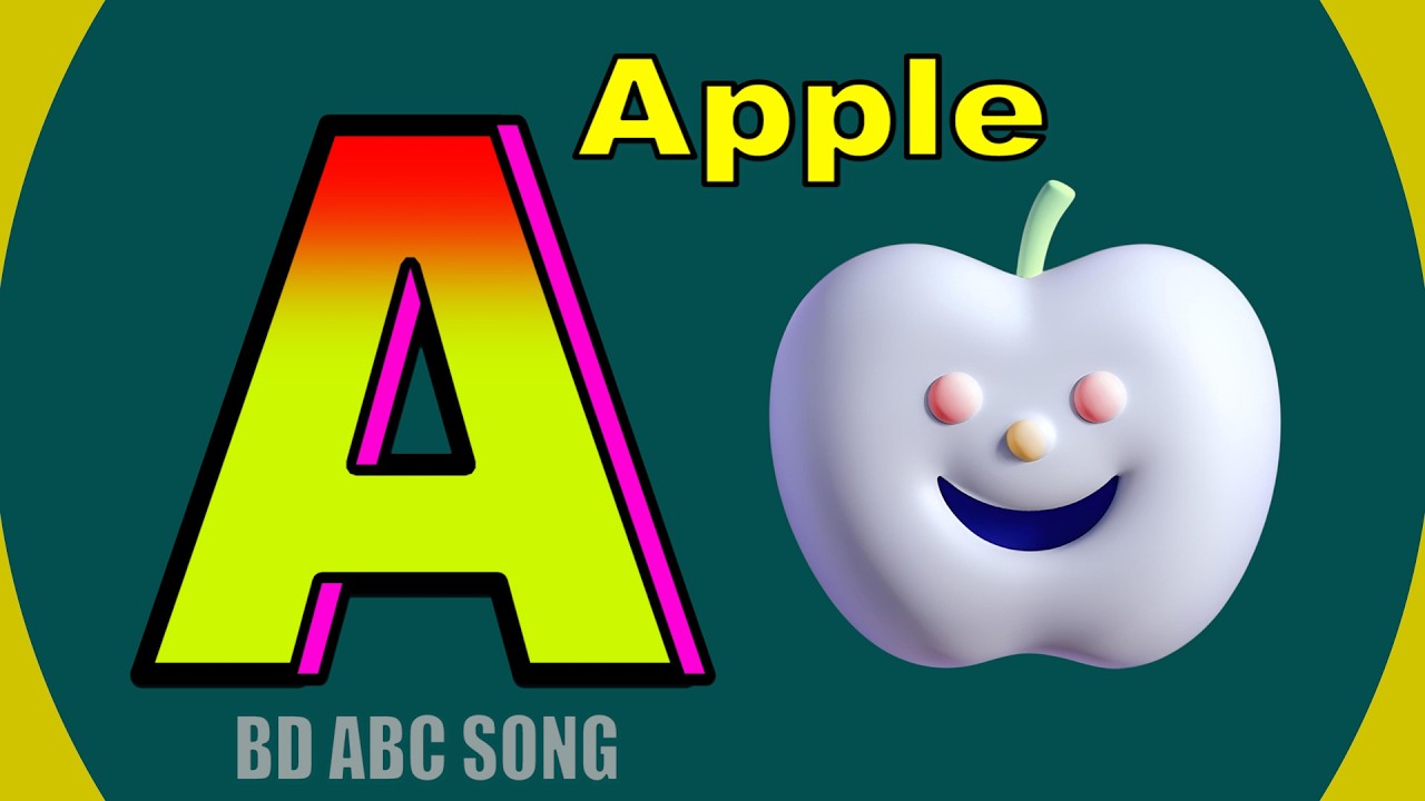 А — яблоко, А — муравей (для детского сада) — песенка про алфавит — изучаем алфавит