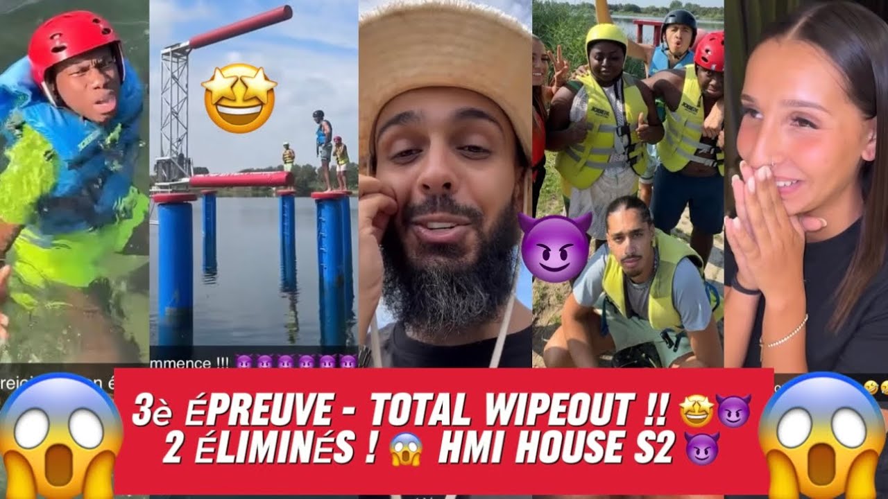 HMI & Co.🐒[EP.20🍿] 3e ÉPREUVE - Total WIPEOUT !🤩• 2 ÉLIMINÉS !😱• LOUKI se NOIE ?!😰• HMI House 😈 #hmi