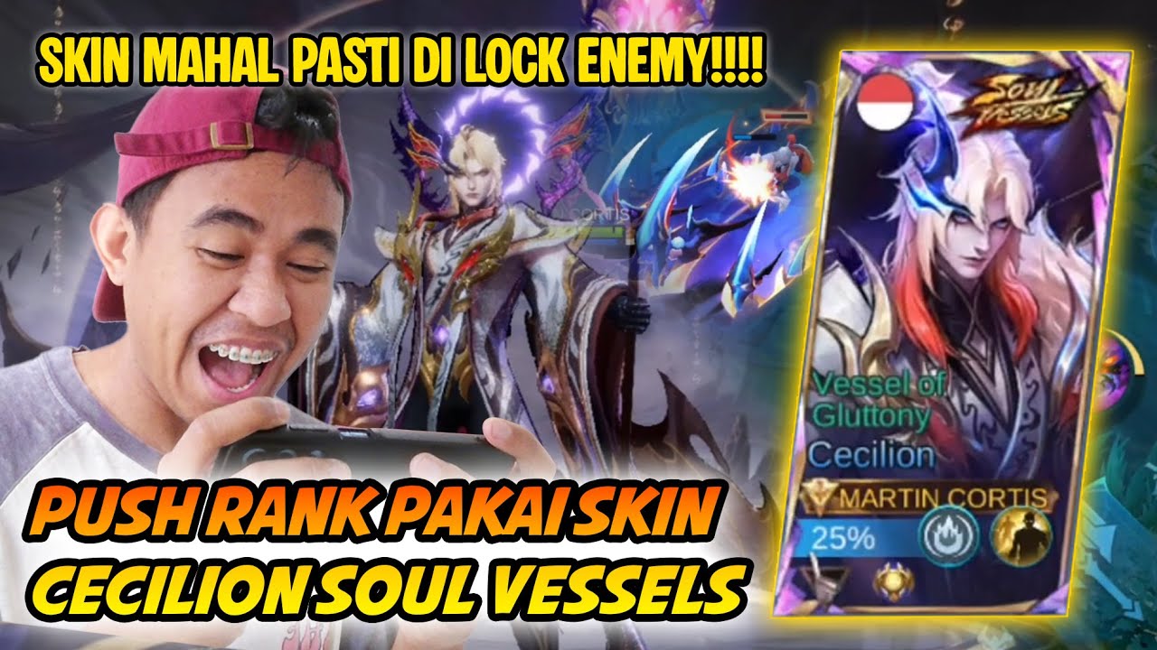 EFEK TEBEL!! REVIEW SKIN CECILION SOUL VESSELS DI RANK AUTO DI LOCK MUSUSH- MOBILE LEGENDS