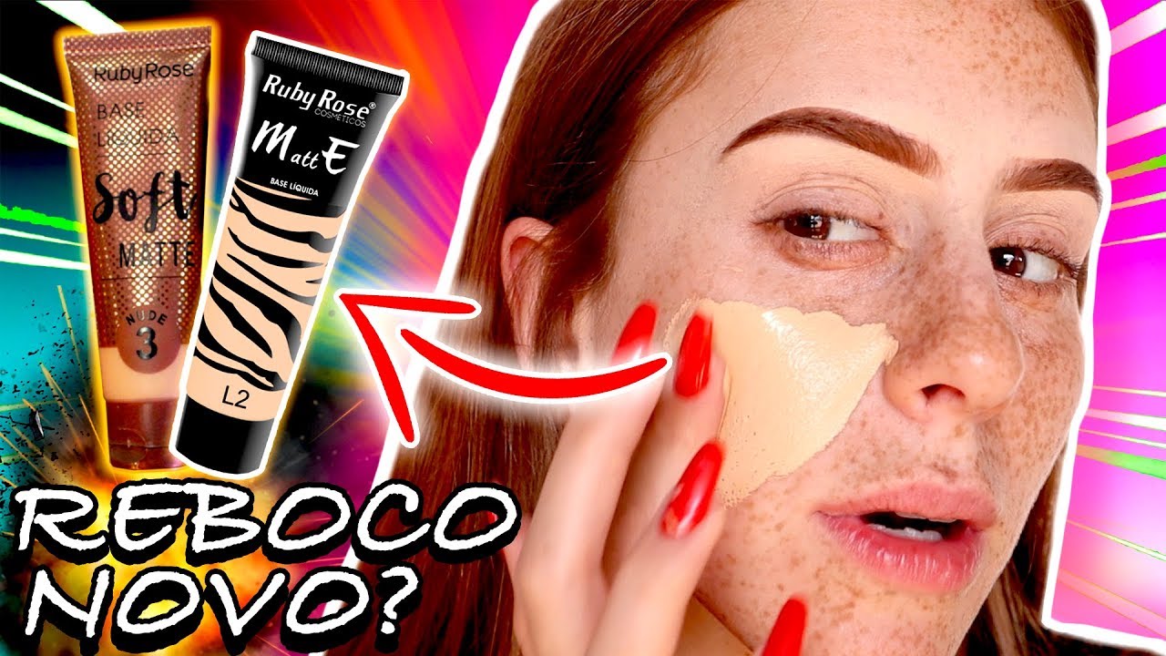 Testei a NOVA BASE DA RUBY ROSE! Olha esse reboco SOFT MATTE?!