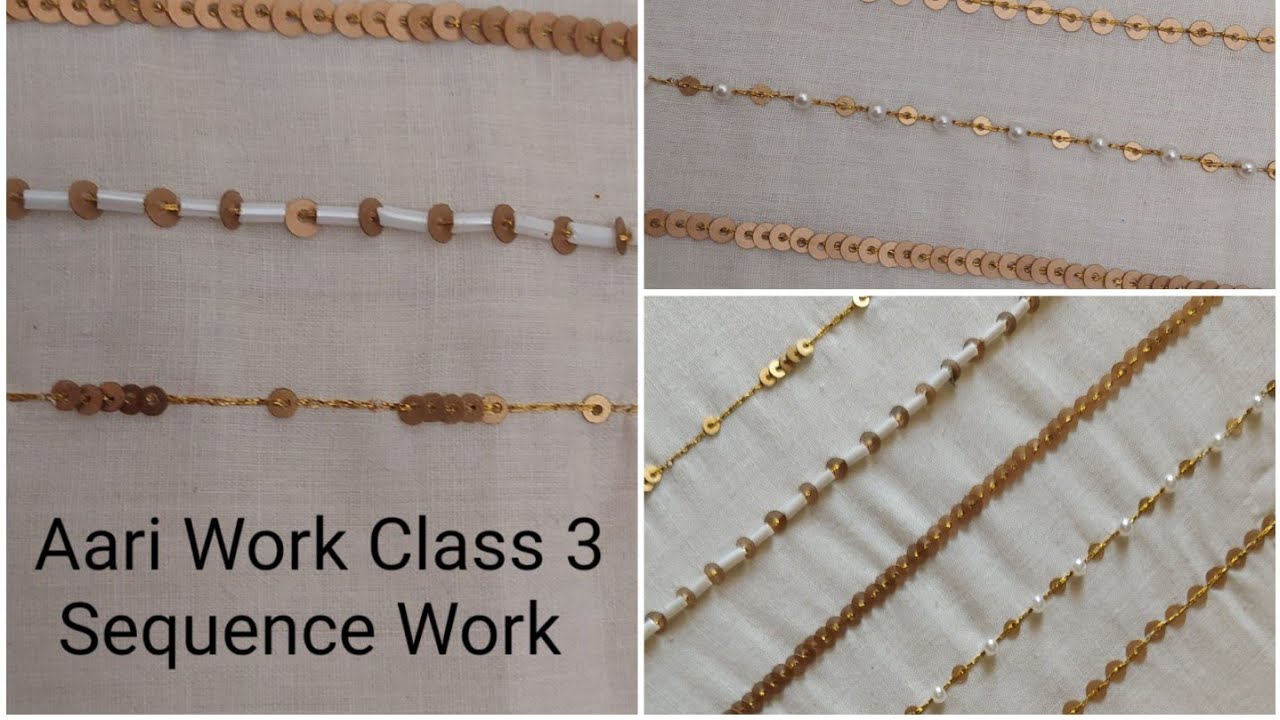 #Aari Work Class3#Sequence ( Shell )Work In Malayalam # Creative Ideas # Siva Arts &Crafts Academy #