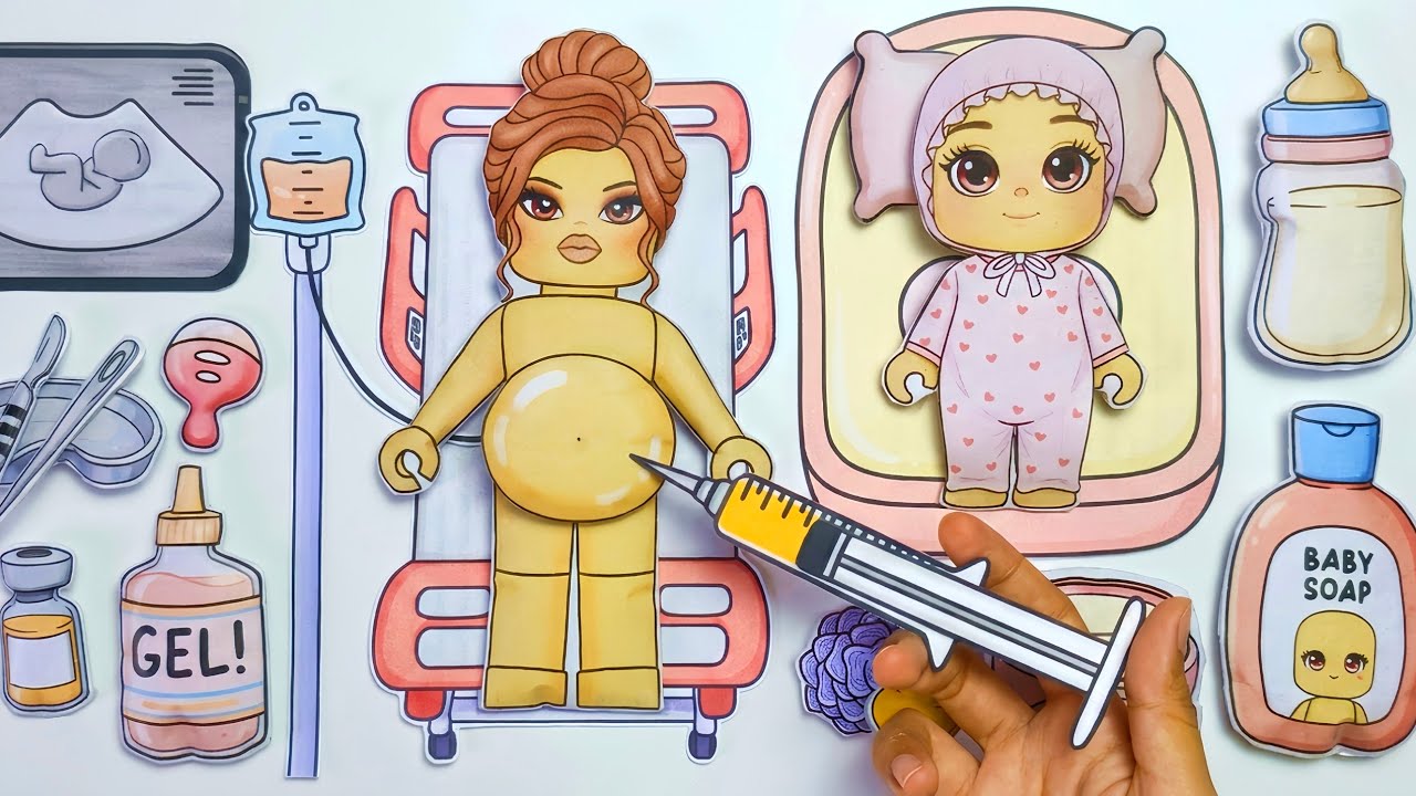 [🚑Paper DIY🚑] Unboxing Blind Bag Roblox Pregnant 🤰🏼👼🏼 | ASMR ✨