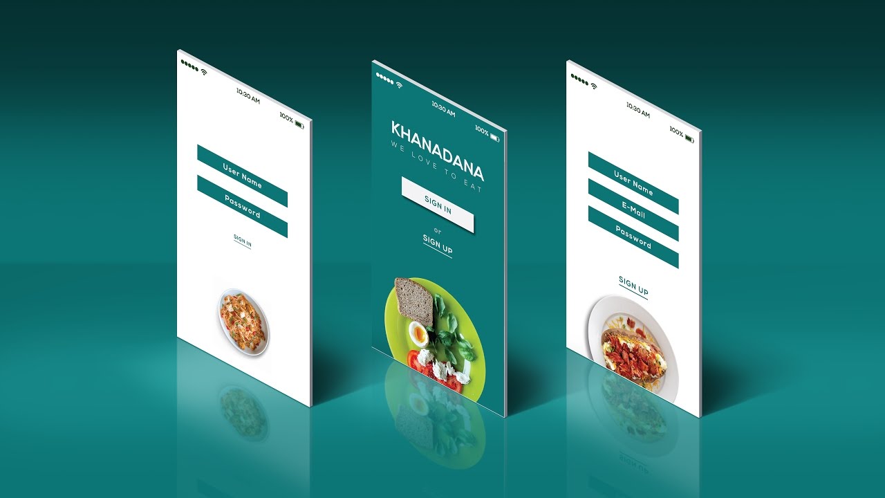 App Design | UI/UX | Adobe Illustrator CC | Tutorial (Food)